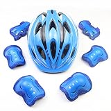 子供用ヘルメット SUNSIDE 軽量 自転車用 キッズ プロテクター バイク ヘルメット＋キッズ プロテクター こども用 幼児 キッズヘルメット通気 安全 可愛い アジャスター調節 12個通気穴 (