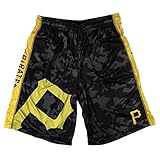 KLEW MLB Pittsburgh Pirates Bigロゴポリエステルショーツ X-Large ブラック