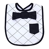 Trend Lab Dress Up Bowtie Bib, Versailles Black and White by Trend Lab