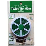 OUNONA ビニールタイ 園芸用ビニールタイ 園芸針金 誘引 結束用 農園 家庭菜園 果樹用 50m （緑）
