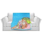 ブランケットウルトラソフトFuzzy 4サイズ！DIANOCHEデザインからby Marley Ungaroラブラドールレトリバー犬AquaホームDecor Unique Designer芸術的スタイ