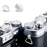 JJC 1+1 ソフト レリーズ シャッターボタン セット 凹 + 凸 シルバー 富士フィルムFuji 富士フイルム 富士 X-half X-T30 III X-M5 X100VI X-T50 X-E4 X-E3 X-E2S X-E2 X-E1 X-T4 X-T3 X-T2 X100V X100F X100T X100 X-T30 X-T20 X-T10 X-PRO3 X-PRO2 シルバー