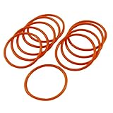 uxcell Oリングシリコン　シリコンOリング　オイルシール　レッド　10個　42x37x2.5mm