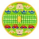 レインボーベア ミニラウンドタオル ミニカー 吊り下げタオル 今治タオル (グリーン)