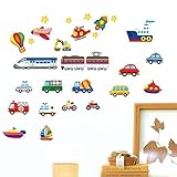 Mr。S Shop Trucks Tractors Cars壁ステッカー壁のステッカー子供部屋Vehiclesアートポスター写真壁紙赤ちゃんホーム装飾