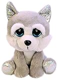 Suki Gifts Lil Peepers Fun Aspen Husky Dog Plush Toy with Silver Sparkle Accents (Small, Grey/White)