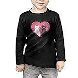 猫 恋人 子供服 春秋 長袖 Tシャツ トレーナー 丸い襟 キッズ 男の子 女の子 ベビー おしゃれ カジュアル ファッション 可愛い