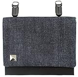 [ジュエリーショップエム] 移動ポケット 移動ポーチ クリップ ポケット ポーチ 子供用 男の子 女の子 シンプル 日本製 手作り デニム ブラック スタッズ スクエア denim-BK