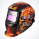 GotHobby Solar Auto Darkening Welding Helmet Grinding Mask Arc Tig Mig Flaming Skull by GotHobby