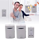 Giantree 音楽ドアベル、音楽ワイヤレスコードレス1pcsリモコン2pcsドアベルレシーバーホームセキュリティ