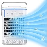 冷風扇 多機能ミニ冷風機 タイマー付き 700ml水タンク 強力 人気 冷却 加湿 卓上 スポットエアコンファン キャンプ 車中泊 ポータブ