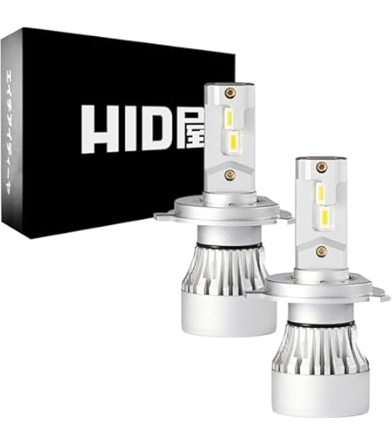 Amazon | HID屋 H4 38700cd LED ヘッドライト Hi/Lo 切替 爆光 車検