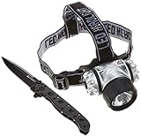 CRKT m16 EDC折りたたみナイフ、3インチ8 cr15mov、ブラックZytelハンドル、プレーンW / 9 LEDヘッドランプ、Clam m16 – 01 KSHC