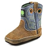 John Deere Johnny Poppers ベビー 米国 4 ブルー ウエスタンブーツ [並行輸入品]