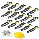 CESFONJER 車の防水コネクタ、防水電気端子、オートバイスクータートラックマリンプラグソケットキット、2ピン× 15キット