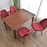 タンスのゲン 【ダイニングテーブル 120×75cm ＋ イームズチェア 4脚 セット 】 天然木 カントリー 北欧 ワインレッド 11719209 WR