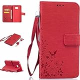 UNEXTATI Galaxy Note 5 ケース 高品質 PUレザー 手帳型ケース 衝撃吸収 カバー カード収納 全面保護 Samsung Galaxy Note5 用 Case Cover (レ