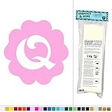 レターQ初期 – Fun Inフラワーキッズ用ガールズベビールーム – ビニールステッカーデカール壁アート装飾 ピンク 061116W5373_SoftPink