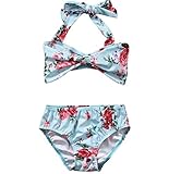 Baby Little Girls花柄リボンバンデージビキニBathing水着 カラー: ブルー