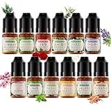 アロマオイル セット エッセンシャルオイル 100%天然 精油 ディフューザー アロマストーン アロマキャンドル に最適 6ml x 12 本