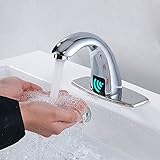 hootech センサー水栓 自動水栓 自動センサー水栓 自動センサー蛇口 洗面蛇口 冷熱混合 クロムめっき 浴室 シンク バスルーム 電池式