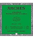 アルシュ 水彩紙 ブロック 300g 細目20X20cm 20枚 (1795059) ナチュラルホワイト