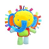 Lovoski かわいい　子供　ガラガラ　リング　きしむ　ぬいぐるみ　ベビー　ベッド吊り掛け　人形　玩具　おもちゃ　4種類選べる - 象