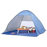 キャプテンスタッグ(CAPTAIN STAG) テント シャイニーリゾートポップアップビーチ テント UV ブルー[1-2人用] M-5781