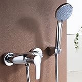 A すべての銅ダブルシャワー蛇口温水と冷水の混合水バルブシャワーセット