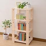 緑川木材 【日本製】 ウッドラック （幅42 奥行30 4段） ナチュラル MHR-942NA