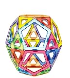 Shinehalo 磁石ブロック マグネット 磁石付き積み木 磁性構築ブロックのおもちゃ 知育玩具 カラフルゲーム モデルDIY Toys For Kids 104ピース LT1003 …