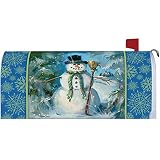 トップハット雪だるまメールボックスMakoverカバー – ビニールwith磁気ストリップ
