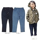 【SiShuNon/FARM】カブトムシニットデニムパンツ ファーム ベビー キッズ カブトムシ ニット デニム パンツ 130 7 ブルー