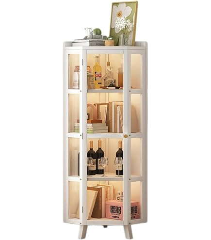 Amazon.co.jp: 6段コーナーシェルフ コーナーラック 高さ161cm ガラス
