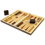 Collector's Edition Backgammon with Walnut & Oak Finish