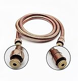 Homedec Classical、ビンテージスタイルハンドヘルドシャワーヘッド、電話ハンドスプレー1.5 Mステンレススチールホース、銅とセラミック、ローズゴールド HSH-BRS-CR-P33