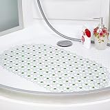 exterenノンスリップBathmatバスルームシャワーパッドPVC Pebble吸盤浴槽マット one size