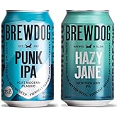Brewdog Punk IPA (11.8 fl oz (350 ml) x 12 Bottles x Hazy Jane 11.2 fl oz (330 ml) x 12 Bottles), Includes 1 Brewdog Logo Goo