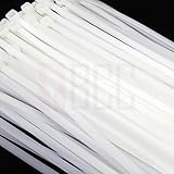 (親) 18lbsケーブルナイロンZip Ties 8" ホワイト ZT134