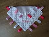 Personalised Taggy Taggie- Pink ! Supersoft multi colour (of choice) - (bib, Blanket, baby grow, ves
