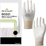 SHOWA ショーワグローブ/背抜き手袋/被膜強化パームフィット手袋 10双 カラー：ホワイト サイズ：M（手首グリーン） 品番：B0501