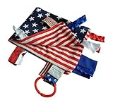 Sensory Baby Security Tag Blanket, Red, White Blue, American Flag Baby Blanket for Military Baby [並行