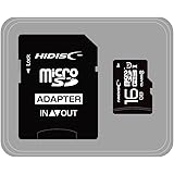 【Amazon.co.jp限定】HI DISC microSDHCカード Class10 16GB SD変換アダプター/プラケース付き(データ復旧サービス付き) ブラック