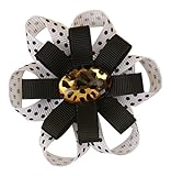 C-Princess ヘアクリップ ヘアピン アクセサリー ベビー キッズ 子供 髪飾り 髪留め お花 ドット柄 キュート お宮参り 誕生日 パーティー ハロウィン ブラック