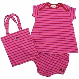 DENIM DUNGAREE ボーダーテンジク BABY CHARMING SET 6Pピンク BS(80)
