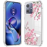 Motorola G64 /G64Y 5G 用 ケース 耐衝撃 クリア 薄型 軽量 TPU 黄変防止 米軍MIL規格 特徴 透明 一体型 Moto G54 カバー 衝撃吸収 スマホケース 桜の枝 LR-08-MOTOG54-04