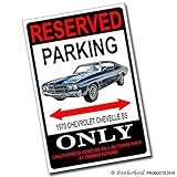 予約駐車場1970 Chevrolet Chevelle Ssのみ8 x 12メタルポスター