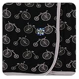 KicKee Pants 赤ちゃん包み用ブランケット カラー: ブラック