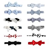 LaRibbons 12 パック 3.5 インチ 赤ちゃん ボーイ 日常着 調整できる蝶ネクタイ, パーティー用 ネクタイ