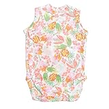 (ocean&ground) オーシャン＆グラウンド メッシュ コンビ肌着 ノースリーブ 春夏用 新生児 肌着 短肌着 1710103 ベビー 赤ちゃん ロンパース 花柄 女の子 ボディスーツ